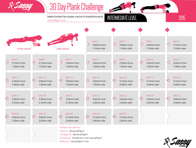 sassyfitblog: 30 Day Plank Challenge -... | Sassy Fit Girl