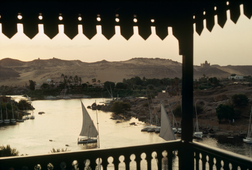 nordafricain:EGYPT. Aswan. The Nile river. View from the old...