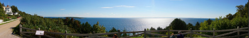 Lake Huron (Straits of Mackinac) from the West Bluff, Mackinac...