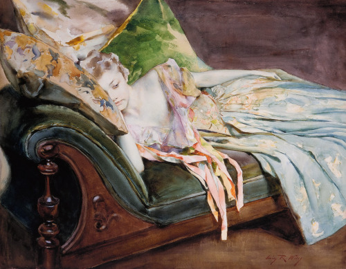 mudwerks:(via Irving Ramsey Wiles - The Green Cushion [c.1895]...