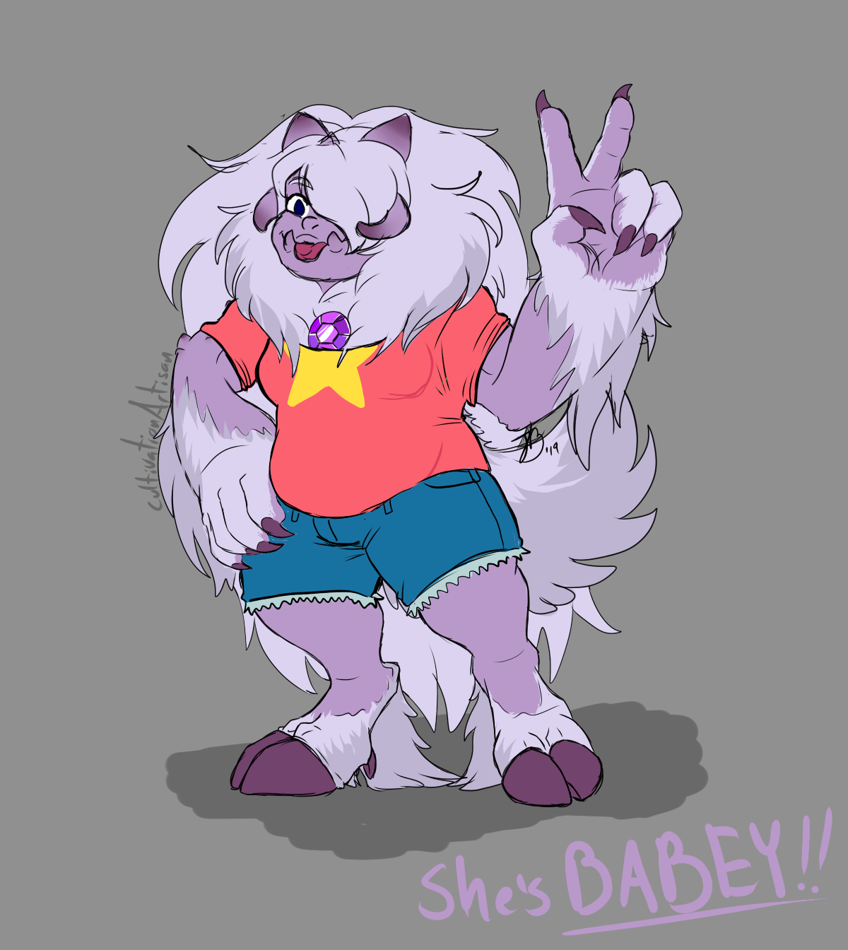 I was asked to do an Amethyst version! She’s basically a mop.