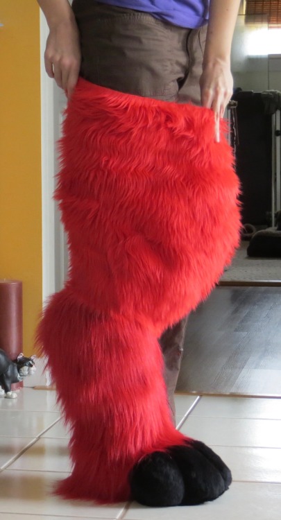 Progress on a dropped crotch + digitigrade bodysuit.No padding...