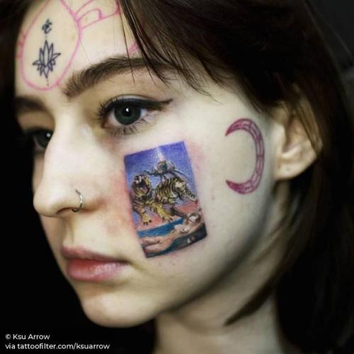 By Ksu Arrow, done in Moscow. http://ttoo.co/p/34151 art;contemporary;dream caused by the flight of a bee;europe;facebook;face;ksuarrow;location;patriotic;salvador dali;small;spain;twitter