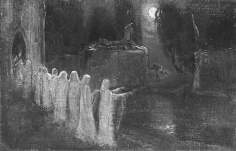 seasons-in-hell:Lajos Gulácsy ‘Daughters of the Night’ (c....