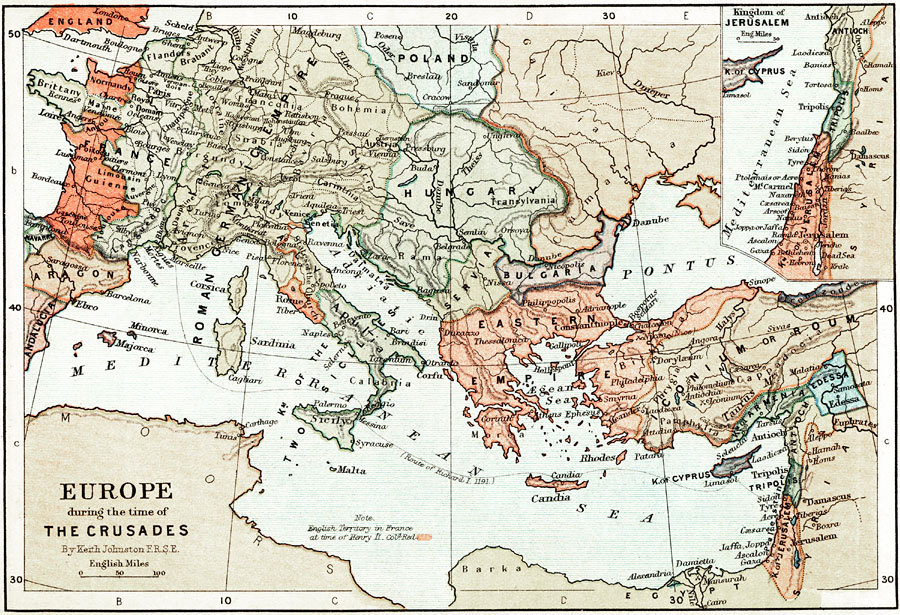 Europe during the time of the Crusades, 1095-1291 - Maps on the Web