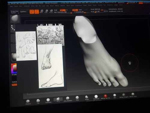 Making a foot is annoying and kinda hard… Hands are...