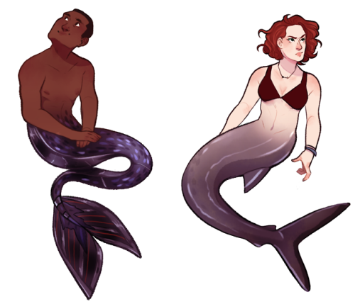 drizzledrawings:self-indulgent marvel mermaids