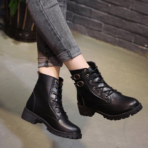 lvgd002:Cool and Fashion  Buckle Chunky Heel Ankle Boots!Comes...