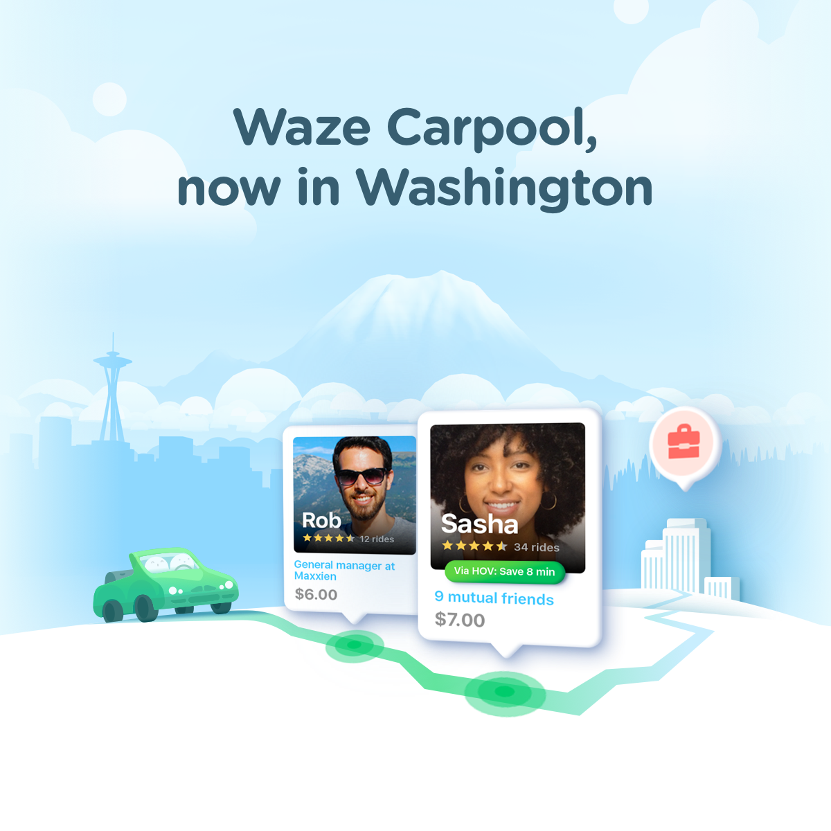 Ios 2023. Waze Carpool.