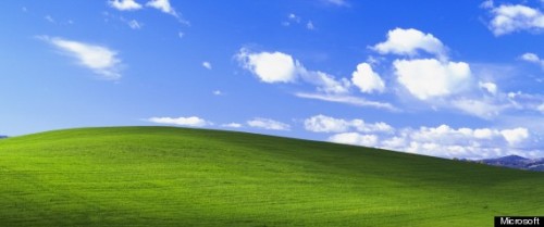 huffingtonpost:The Microsoft standard computer wallpaper in...