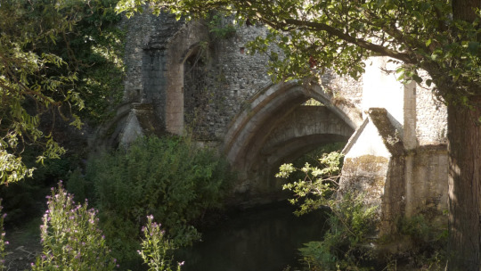 River beneath the old abbey ruins