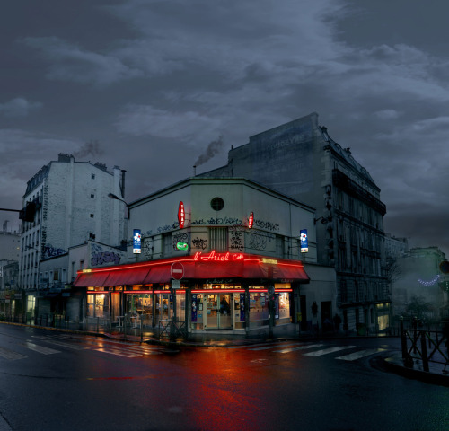 culturenlifestyle:Lost Parisian Cafés Photographed in Rainy...