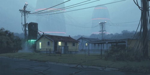 chillxpanic:Incredibly eerie art by @simonstalenhag. There are...