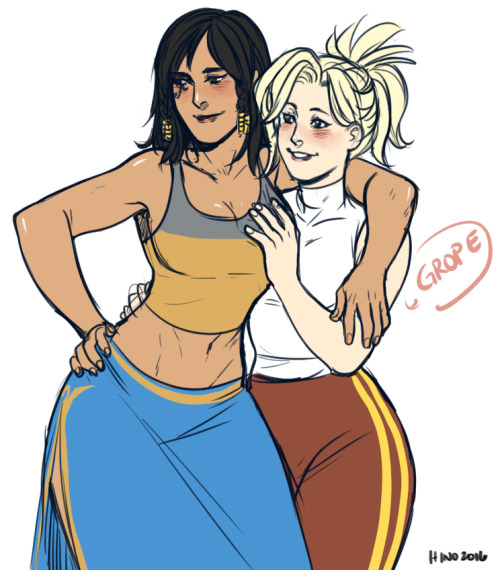 hinoart:to me mercy is a troll and pharah is just a beautiful...