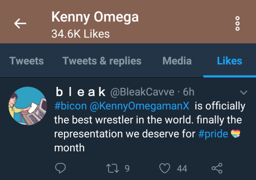 kenny omega is openly bisexual kelofthesea