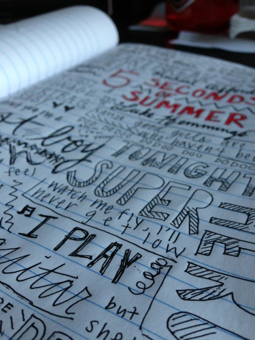 Itâ€™s amazing how much you can fit into a year., 5sos lyrics (full doodle)