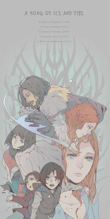 ricbrunett:Game of Thrones Anime style, really amazing...