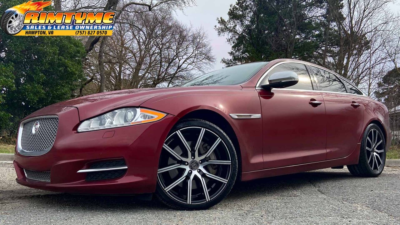 Jaguar XJ sitting on 20" Lexani Gravity Black and Machined Wheels wrapped in Lexani 245-35-20 and 275-40-20 tires