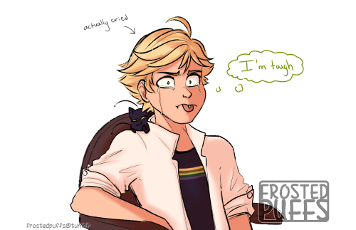 frostedpuffs:some chat/adrien-with-a-tongue-piercing doodles...