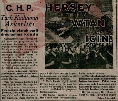 1935 türkiye chp cumhuriyet halk partisi türk kadın asker ordu mustafa kemal atatürk ulu önder kemal atatürk mustafa kemal vatan