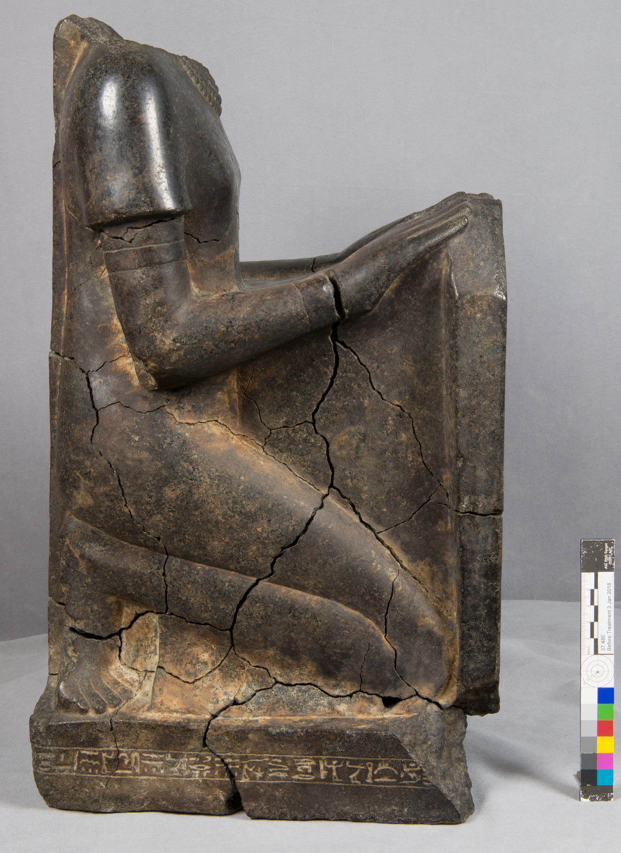 Why is this ancient Egyptian sculpture cracked? In        preparation for the        upcoming touring exhibition Striking Power: Iconoclasm in Ancient        Egypt, the curator wondered what caused the cracking of the stone?        Ancient Egyptians sometimes deliberately...