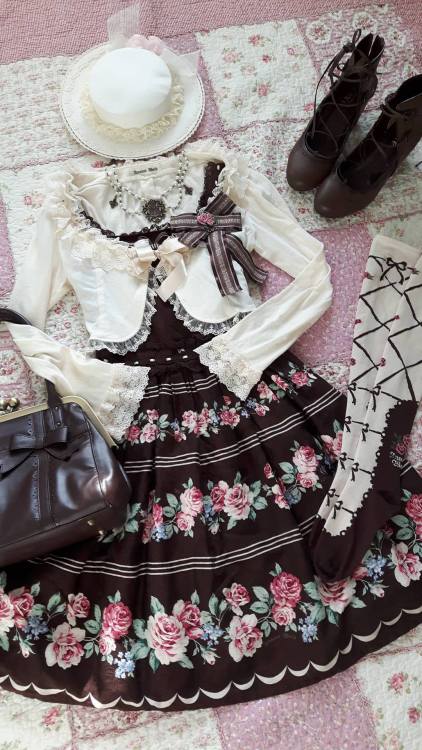 soophje:A coord with my Marine Rose JSKJSK, OTKs, Bag, Bow and...