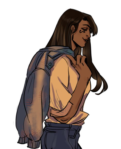 bees-free:so i changed up Angela and Fareeha’s hair a little...