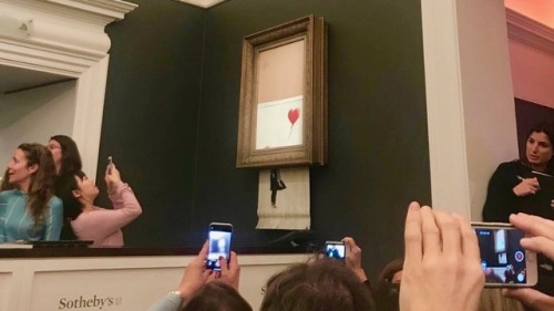 historyofartdaily:Banksy’s Painting Girl With Balloon...