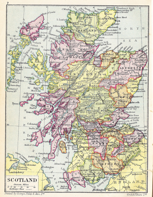 Scotland map - Pear’s Cyclopedia, 1926 - Maps on the Web