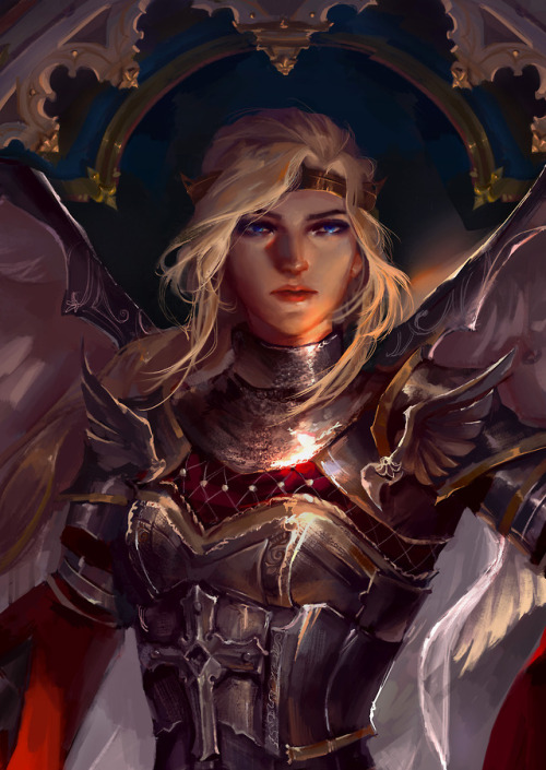 thatmetalbenderlinbeifong:bluemist72:I decided to paint mercy...