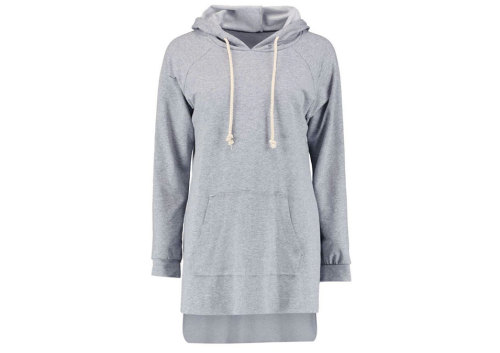 grayscale longline hoodie