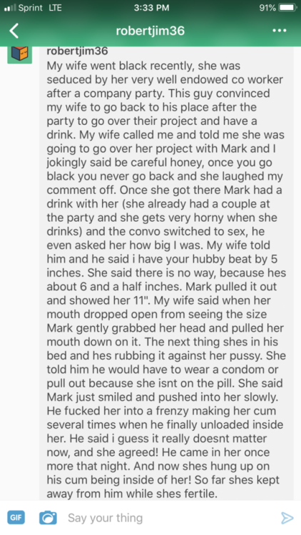 blackbull6:Amazing story from this cuck!!!! Feel free to share...