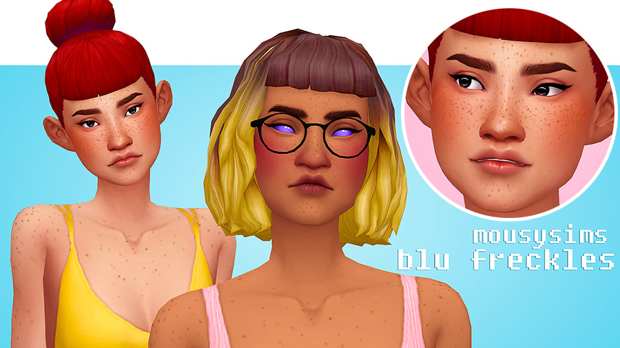 mousysims blu freckles | rubinasims