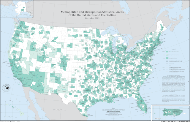 Metropolitan And Micropolitan Statistical Areas Of... - Maps On The Web