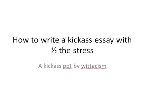 Writing college essays ppt