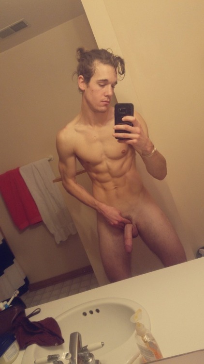 instant-boners:Long Hair, White Undies… /LeanGuyBigCock