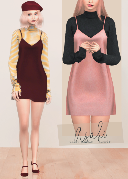 daisy-pixels:- ̗̀ Asaki Dress ̖́-Download:SimFileShare |...