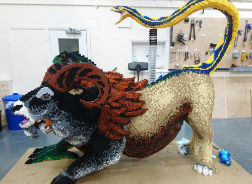 ignigeno:The chimera I designed for our new LEGO show. I...