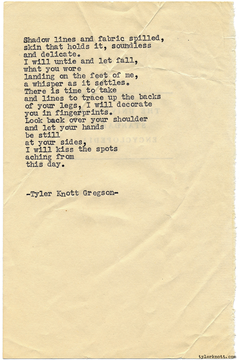 Tyler Knott Gregson — Typewriter Series #1147 by Tyler Knott Gregson...