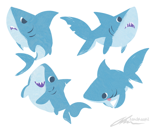 zandraart:couple of sharks