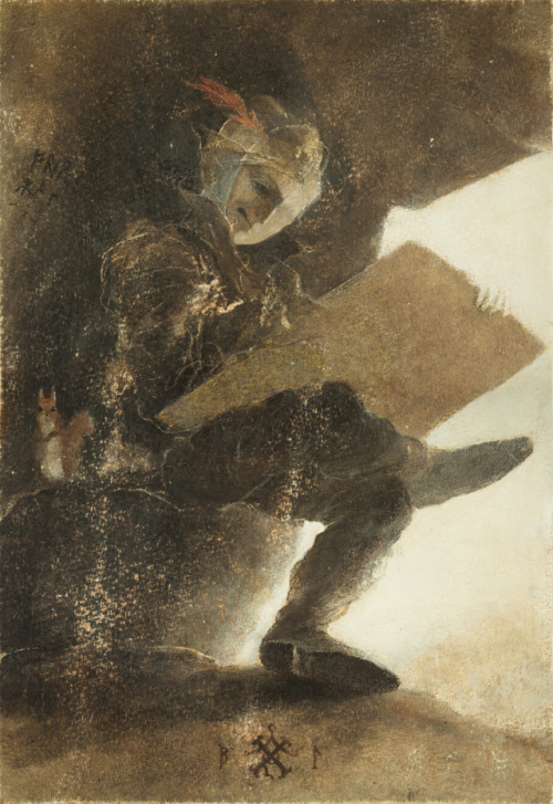 denisforkas:Beldeg (Study for a Boy Drawing in a Grotto),...