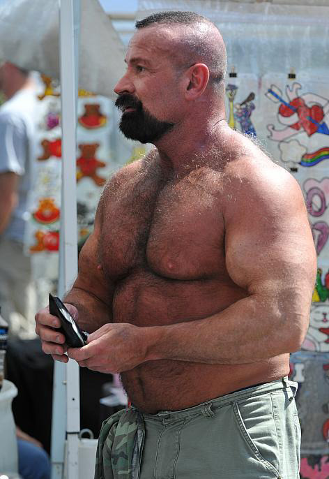 hairy chest - sexy muscle - mature men