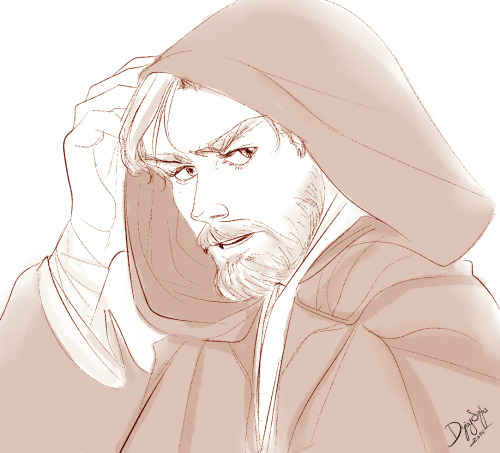 dyingsighs:Stealth-mode Jedi aka ‘hood up’. Just a quick sketch...