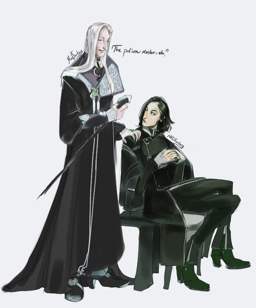 madfantasy:6: Lucius Malfoy + Severus SnapeFirst time...