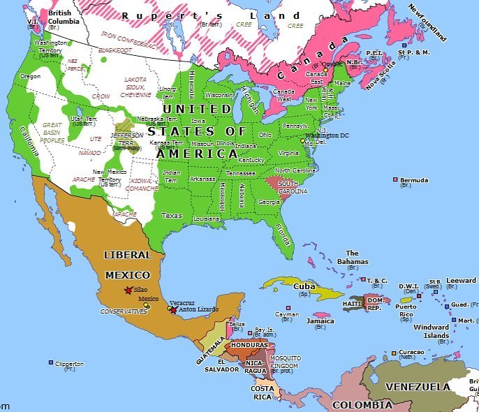 Omniatlas North America 157 Years Ago Today Secession Of