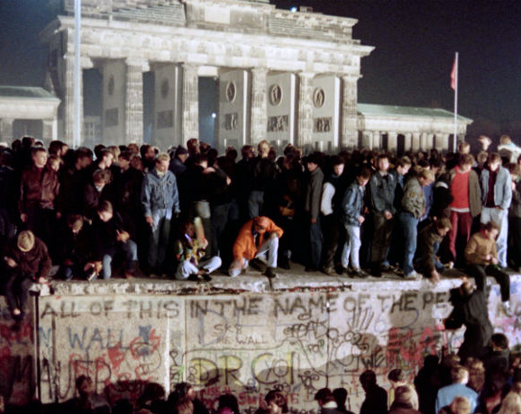 UNHISTORICAL — November 9, 1989: The Berlin Wall opens up to free...