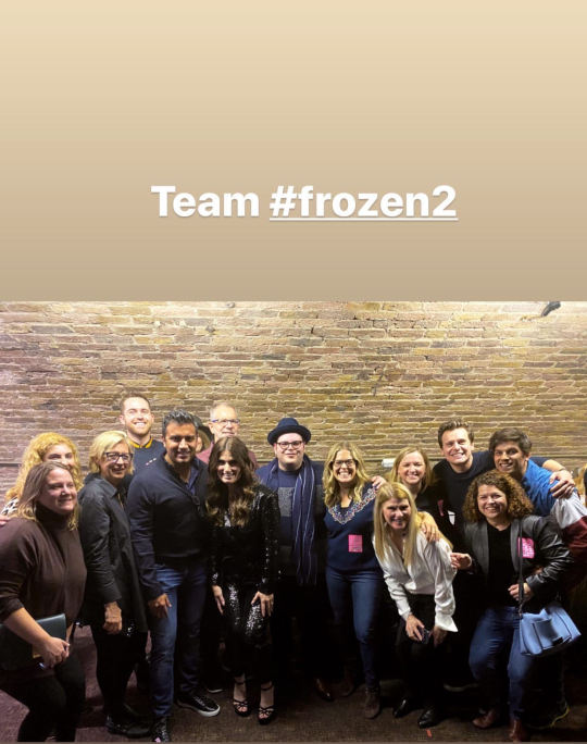 Jonathan Groff and Frozen 2 cast on Josh Gad’s Instagram Stories. (November 16, 2019)