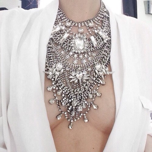 silver necklace necklace silver accessories jewellery luxury glam girly
