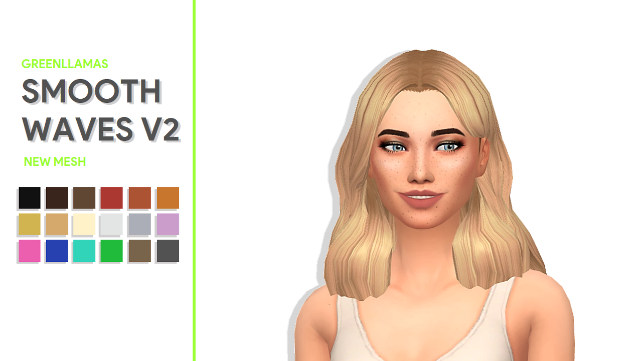 Lizs Sims — Greenllamas Smooth Waves Hairs Greenllamas So 7725