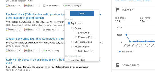 ReadCube Papers Anywhere Access Add to Library buttons in Dimensions
